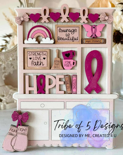 Breast Cancer Hutch - Unpainted