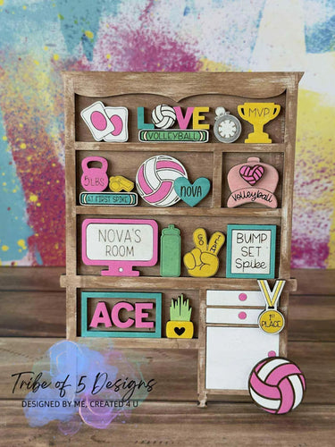 Volleyball Hutch Shelf Sitter - Unpainted