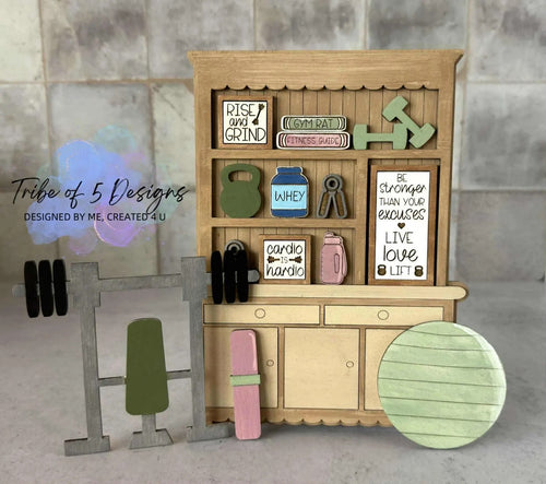 Gym Hutch Shelf Sitter - Unpainted