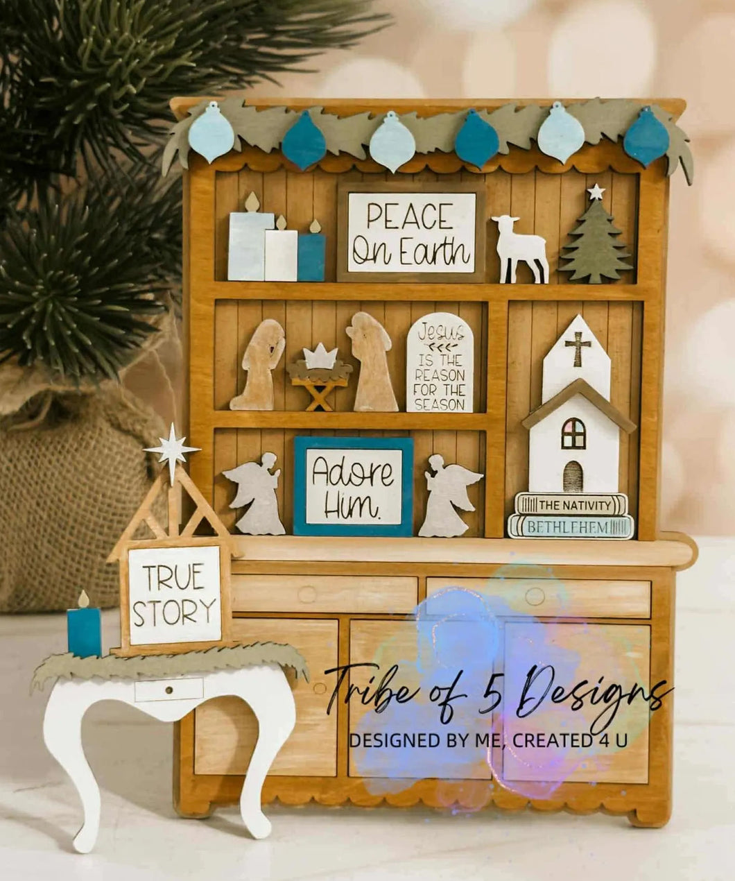 Nativity Hutch Shelf Sitter - Unpainted