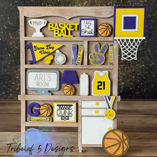 Basketball Hutch Shelf Sitter - Unpainted (