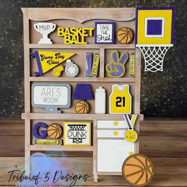 Basketball Hutch Shelf Sitter - Unpainted (