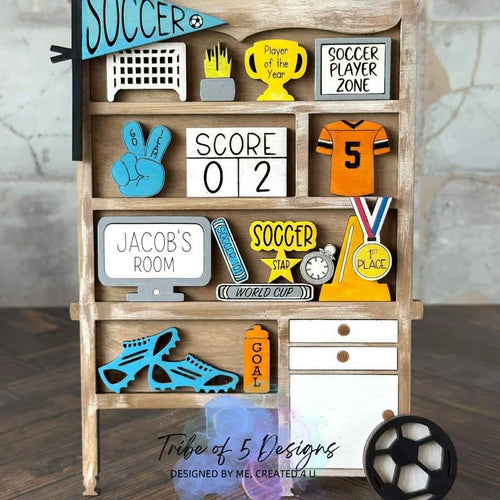 Soccer Hutch Shelf Sitter - Unpainted