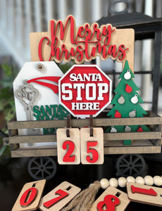 Christmas Countdown Interchangeable Inserts (for Wagon or Shelf Sitter), unpainted