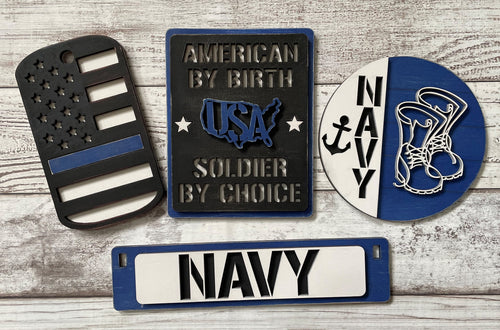 Navy Interchangeable Inserts (for Wagon or Shelf Sitter), unpainted