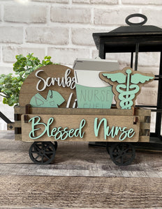 Blessed Nurse Interchangeable Inserts (for Wagon or Shelf Sitter), unpainted