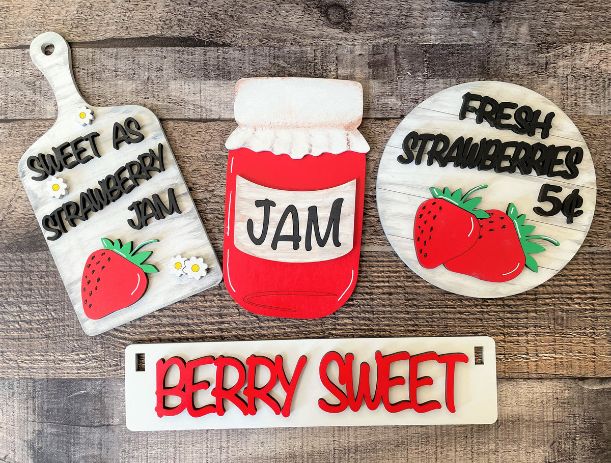 Strawberry Interchangeable Inserts (for Wagon or Shelf Sitter), unpain ...