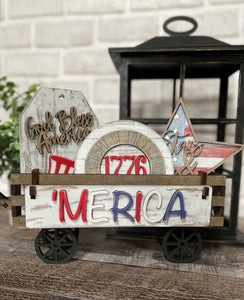 Merica Patriotic inserts | Wagon or Raised Shelf Sitter