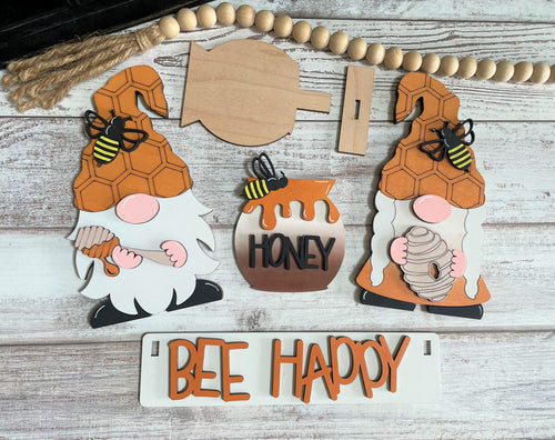 Gnome BEE Happy Interchangeable Inserts (for Wagon or Shelf Sitter), unpainted