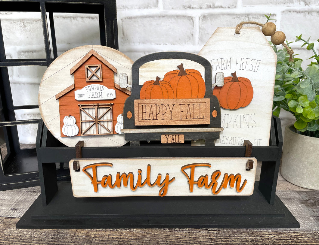 Family Farm Fall Interchangeable Inserts (for Wagon or Shelf Sitter), unpainted