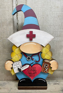 Nurse Gnome Shelf Sitter (painted or unpainted)