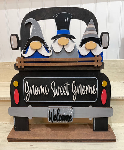 Gnome Sweet Gnome Insert for Truck Shelf Sitter, Hanging Truck, Breadboard or Door Hanger (NOT included, sold separately)