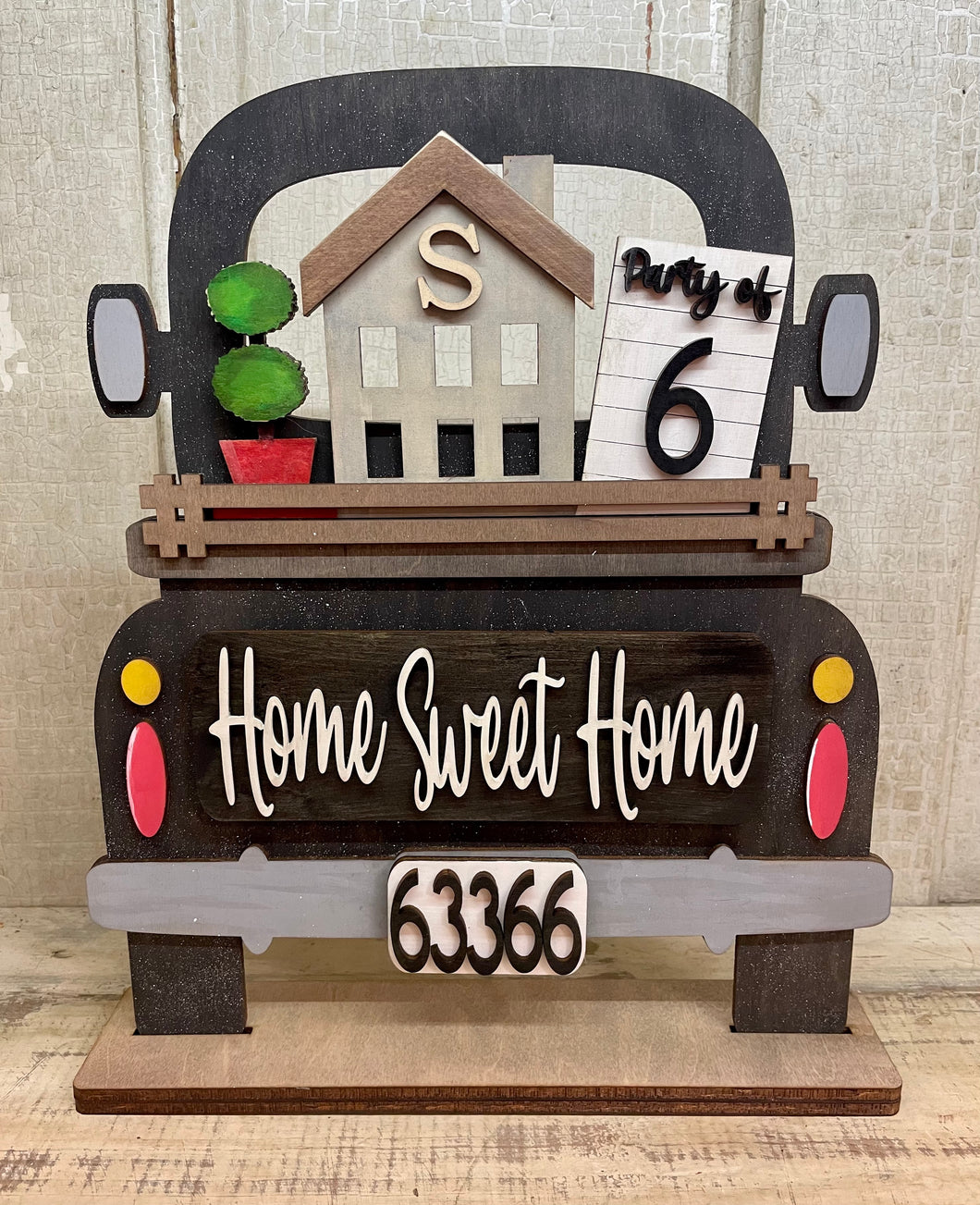 Personalized Home Insert for Truck or Bread Board (Truck or Bread Board  NOT included, sold separately)