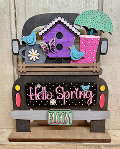 Hello Spring Insert for Truck Shelf Sitter, Hanging Truck, Breadboard or Door Hanger (NOT included, sold separately)