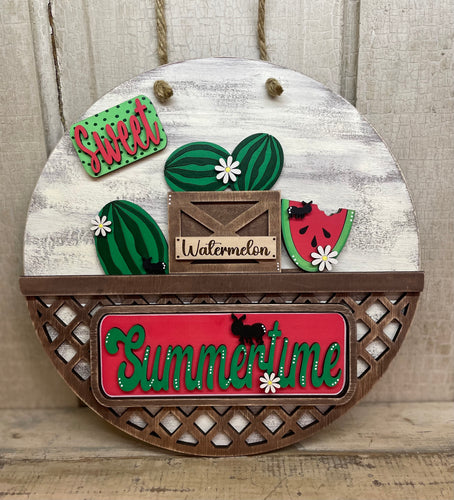 Summer Watermelon Insert for Truck, Bread Board or Door Hanger (Truck, Bread Board or Door Hanger - NOT included, sold separately)