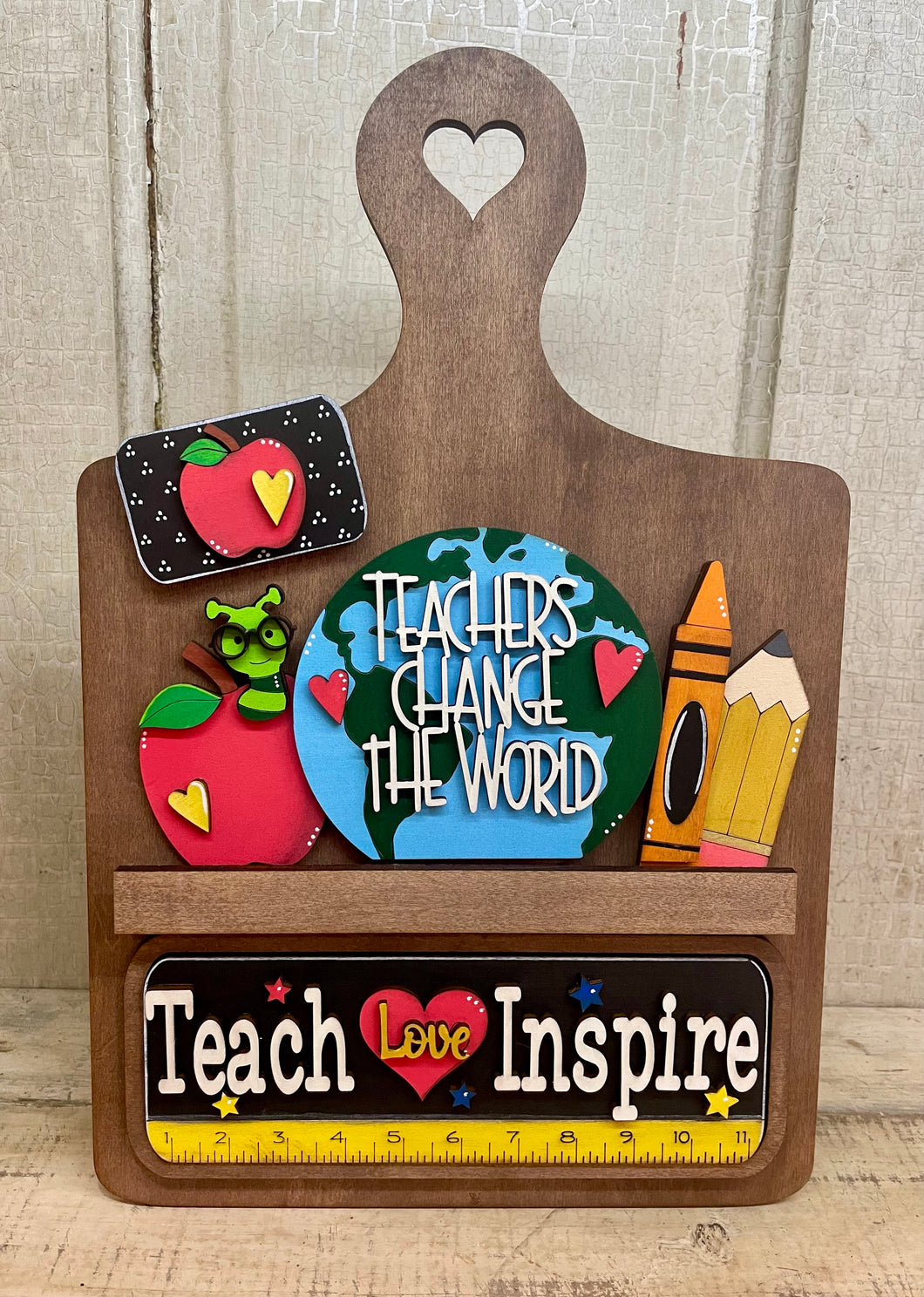 Teacher Insert for Truck Shelf Sitter, Hanging Truck, Breadboard or Door Hanger (NOT included, sold separately)