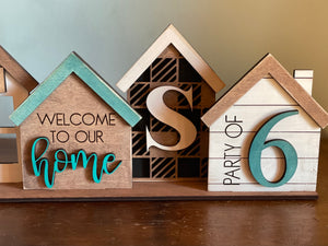 Laser Cut 3D Personalized Standing Houses (painted or unpainted)