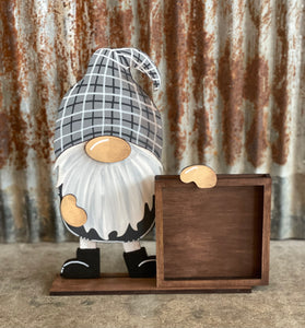Standing Gnome with Interchangeable Sign Holder
