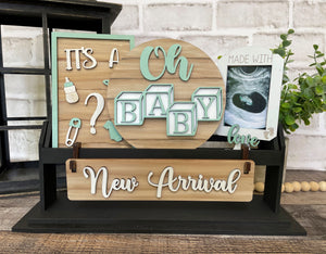 Baby Announcement inserts | Wagon or Raised Shelf Sitter