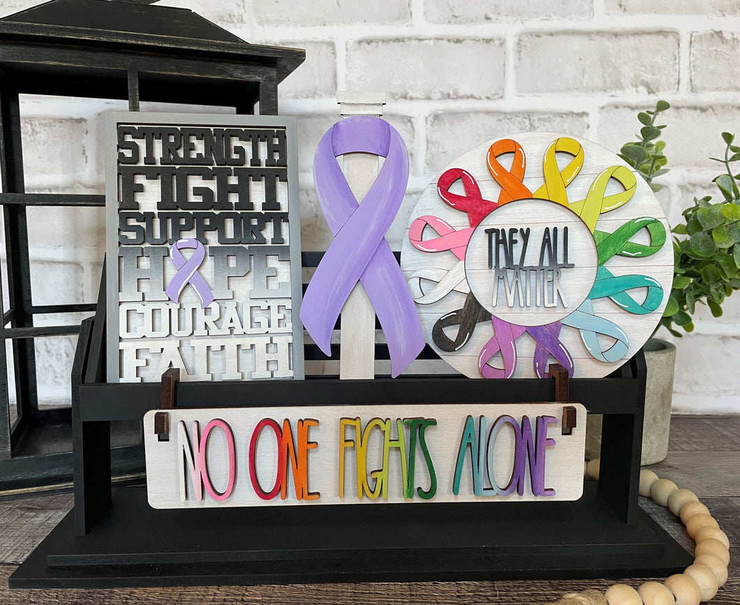 Fight Cancer inserts | Wagon or Raised Shelf Sitter