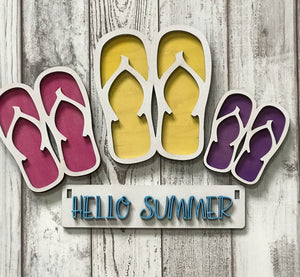Hello Summer inserts | Wagon or Raised Shelf Sitter