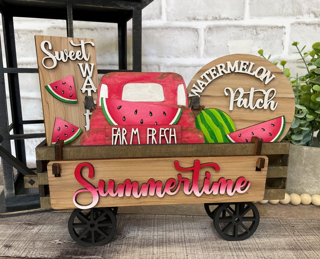 Summer Watermelon inserts | Wagon or Raised Shelf Sitter